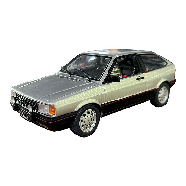 Miniatura Volkswagen Gol GTS 1988 Prata Metal 1:24