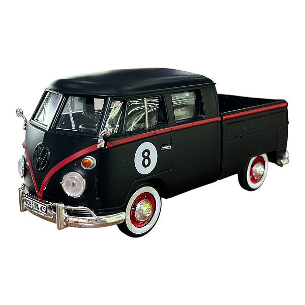 Miniatura Volkswagen Kombi Picape Preto Motormax 1:24