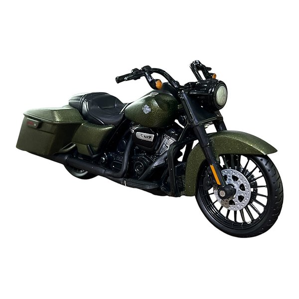 Miniatura Moto Harley Davidson Road King Verde Maisto 1:18