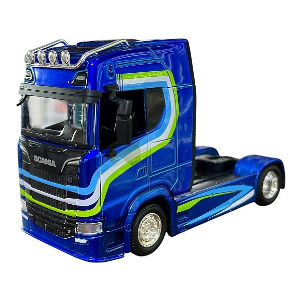 Miniatura Caminhão Scania 770S V8 Azul Burago 1:43