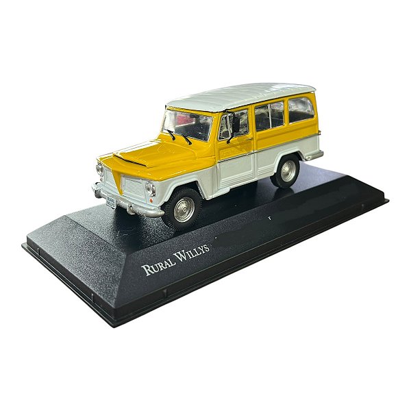 Miniatura Rural Willys Amarelo Customizado Metal 1:43