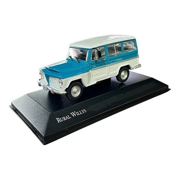 Miniatura Rural Willys Azul Customizado Metal 1:43