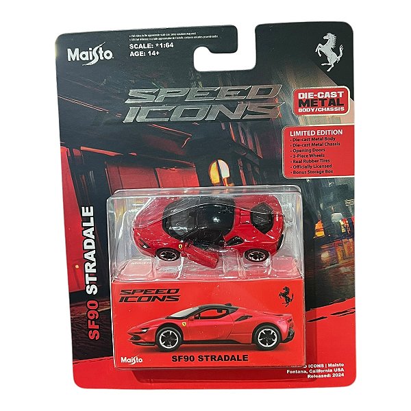 Miniatura Maisto Ferrari SF90 Vermelho 1:64