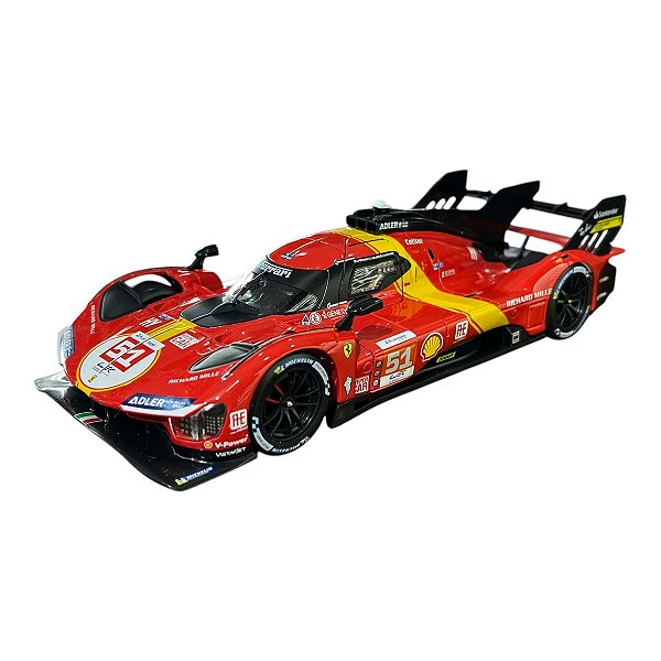 Miniatura Ferrari 499P 24h Lemans Vermelho Burago 1:24