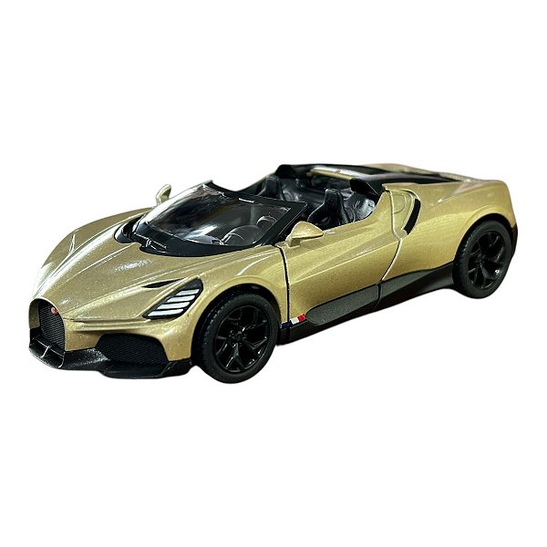 Miniatura Bugatti Mistral Dourado Kinsmart 1:36