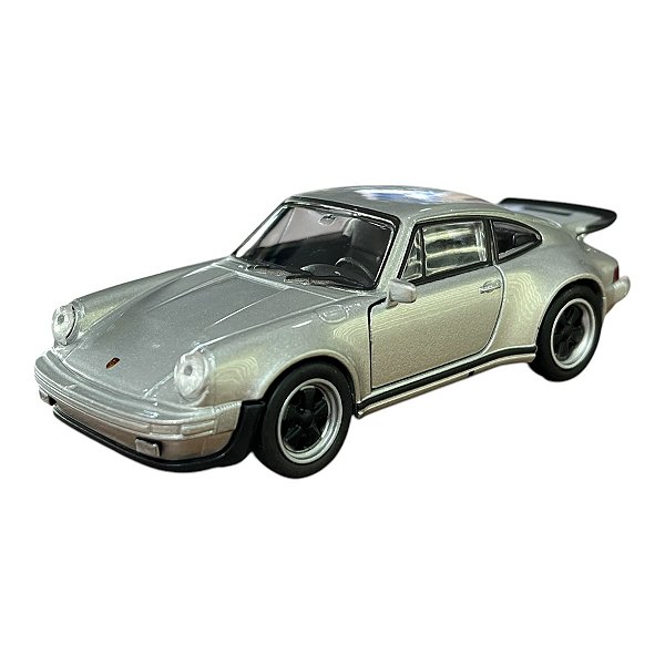 Miniatura Porsche 911 Turbo Prata Welly 1:36