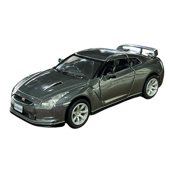 Miniatura Nissan GTR R35 Cinza Kinsmart 1:36