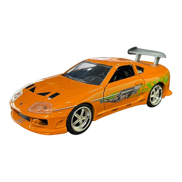 Miniatura Toyota Supra Laranja Velozes e Furiosos Jada 1:32