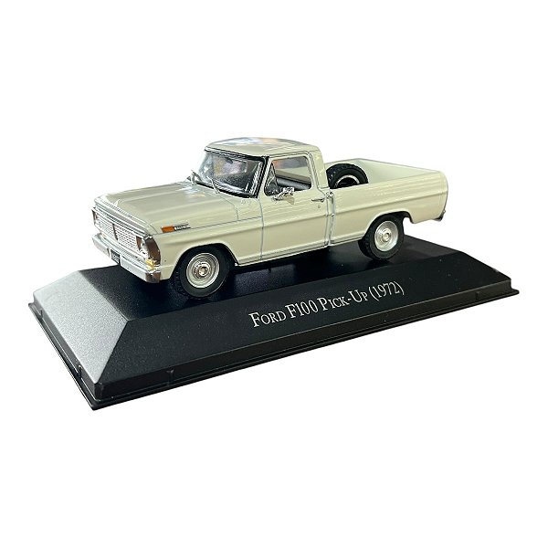 Miniatura Ford F100 1972 Branco Metal 1:43