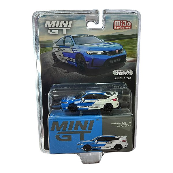 Miniatura MiniGT Honda Civic Type R Azul #753 1:64