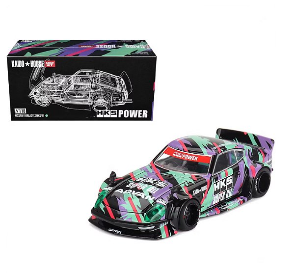 Miniatura MiniGT Kaido House Nissan Fairlady Z HKS #118 1:64