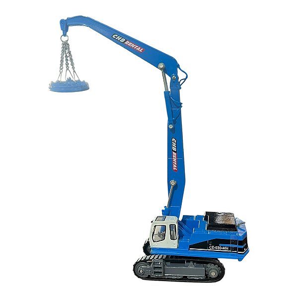 Miniatura Escavadeira MH c/ Eletroimã/Garra CHB Azul 1:87