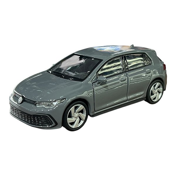 Miniatura Volkswagen Golf GTI Cinza Metal Welly 1:36