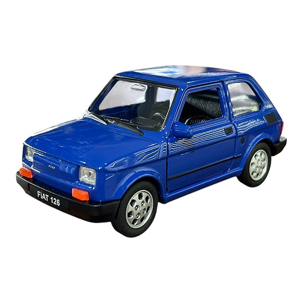 Miniatura Fiat 126 Azul Metal Welly 1:32