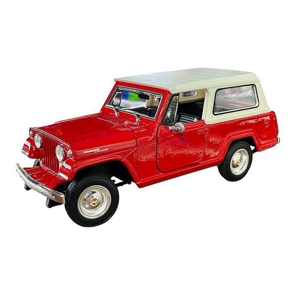 Miniatura Jeep Comando Wagon 1967 Vermelho Welly 1:24