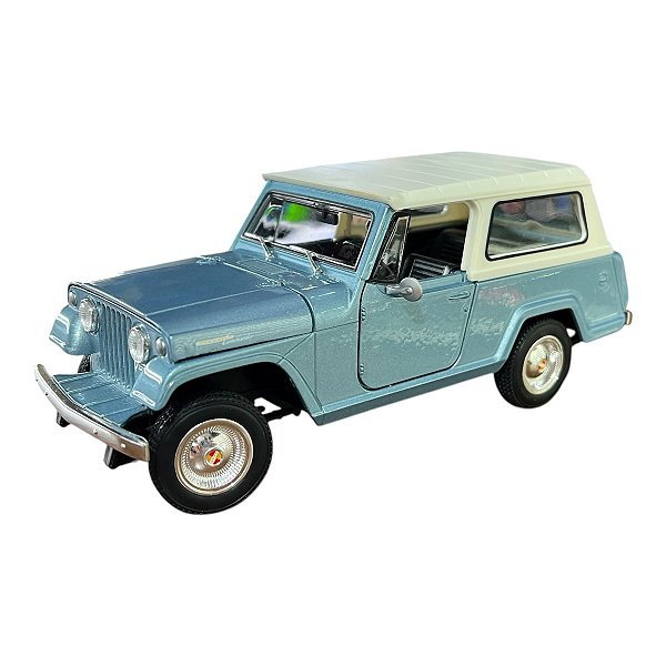 Miniatura Jeep Comando Wagon 1967 Azul Welly 1:24