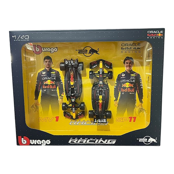 Miniatura Fórmula 1 F1 Red Bull RB20 Pack com 2 #11 #1 1:43