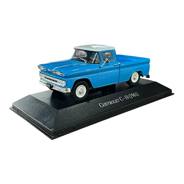 Miniatura Chevrolet C10 1961 Azul Metal 1:43