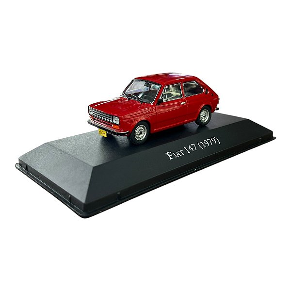 Miniatura Fiat 147 Vermelho 1979 - Edição 06 1:43