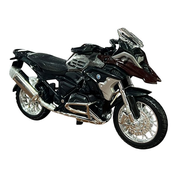 Miniatura Moto BMW GS 1200 Bordô Maisto 1:18