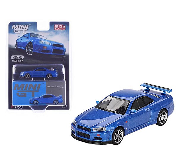 Miniatura MiniGT Nissan Skyline GT-R (R34) V-Spec #759 1:64