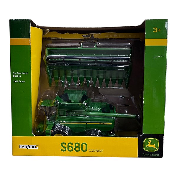 Miniatura John Deere Colheitadeira S680 1:64