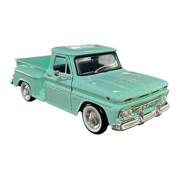 Miniatura Chevrolet C10 Verde Agua Metal Motormax 1:24