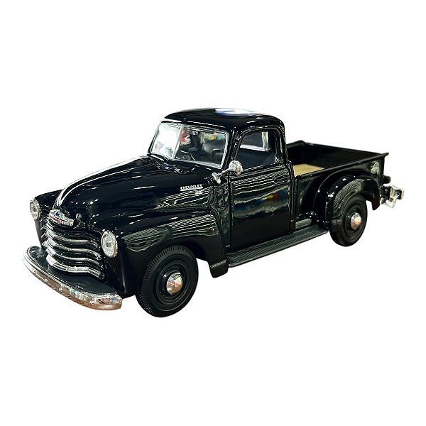 Miniatura Chevrolet 3100 Preto Metal Maisto 1:24