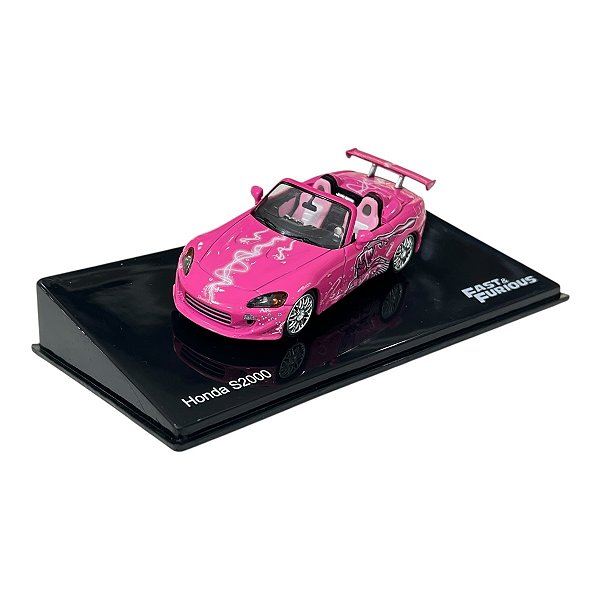 Miniatura Velozes e Furiosos Honda S2000 Rosa - Ed. 17 1:43