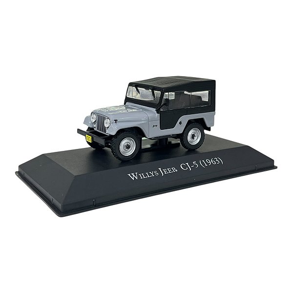 Miniatura Jeep Willys CJ5 1963 Cinza - Edição 22 1:43