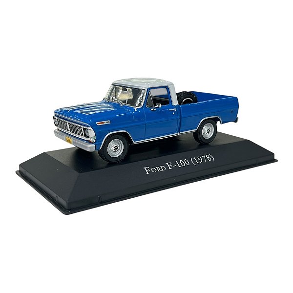 Miniatura Ford F100 1978 Azul - Edição 21 1:43
