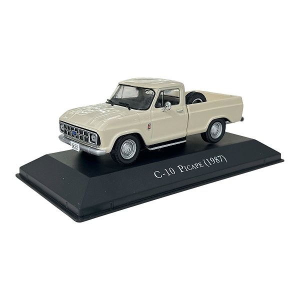 Miniatura Chevrolet C10 Creme 87 Série Ouro Edição 21 1:43