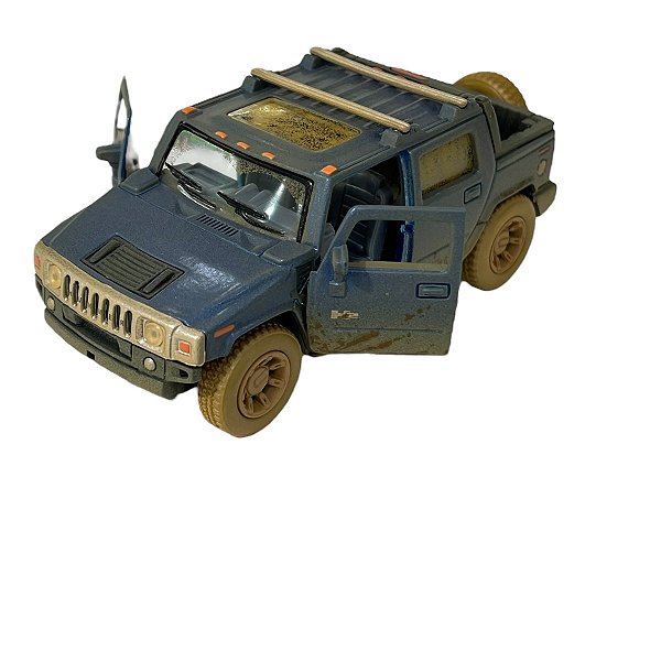 Miniatura Hummer H2 Suv Enlamada Azul 1:40