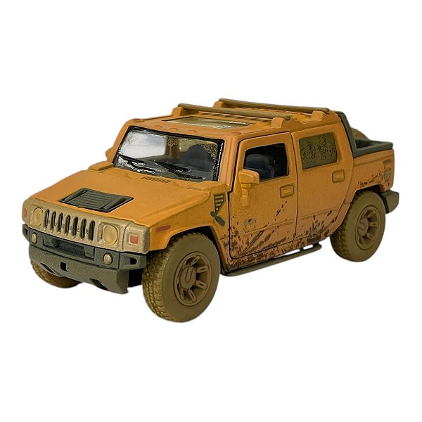 Miniatura Hummer H2 Suv Enlamada Amarelo 1:40