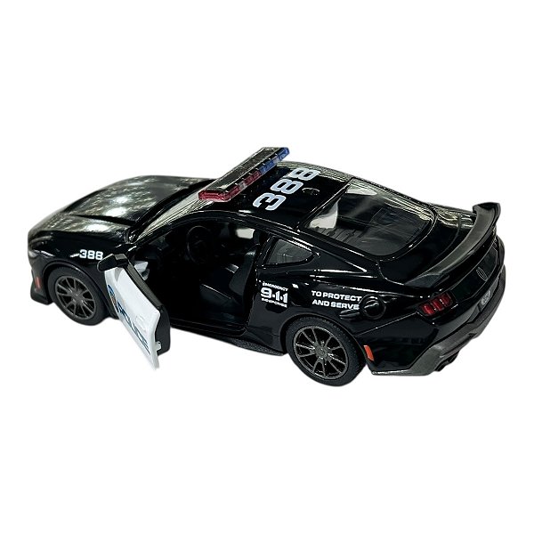 Miniatura Ford Mustang Dark Horse Policia Edition 1:38
