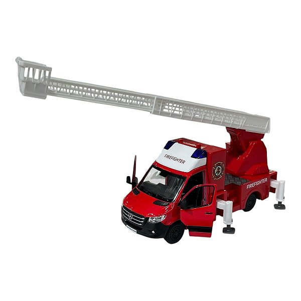 Miniatura Mercedes Benz Sprinter Bombeiro Escada 1:48