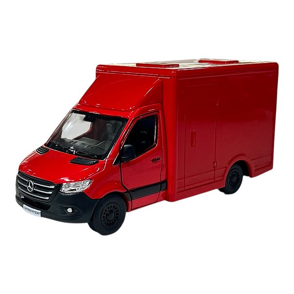 Miniatura Mercedes Benz Sprinter Bau Vermelho 1:48