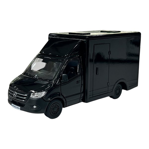 Miniatura Mercedes Benz Sprinter Bau Preto 1:48