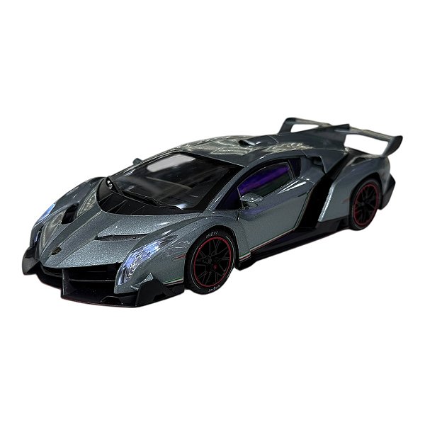 Miniatura Lamborghini Veneno Acende Luz e Som 1:24