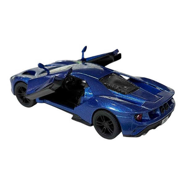Miniatura Ford GT Azul Kinsmart Metal 1:38