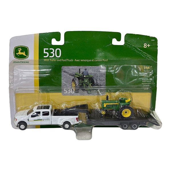 Miniatura John Deere Picape Trailer 530 1:64