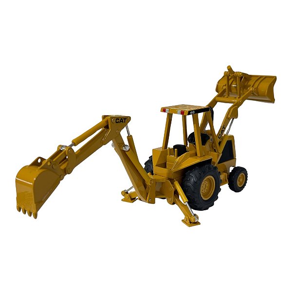 Miniatura Máquina Trator Caterpillar Cat 416 Backhoe 1:32