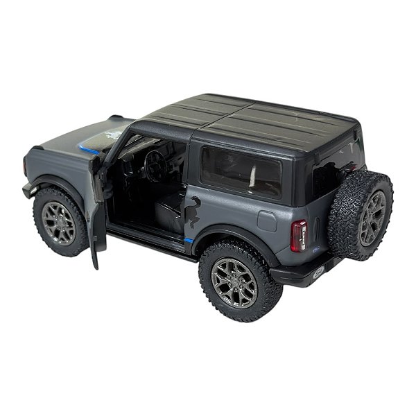 Miniatura Ford Bronco Cinza Kinsmart Metal 1:34