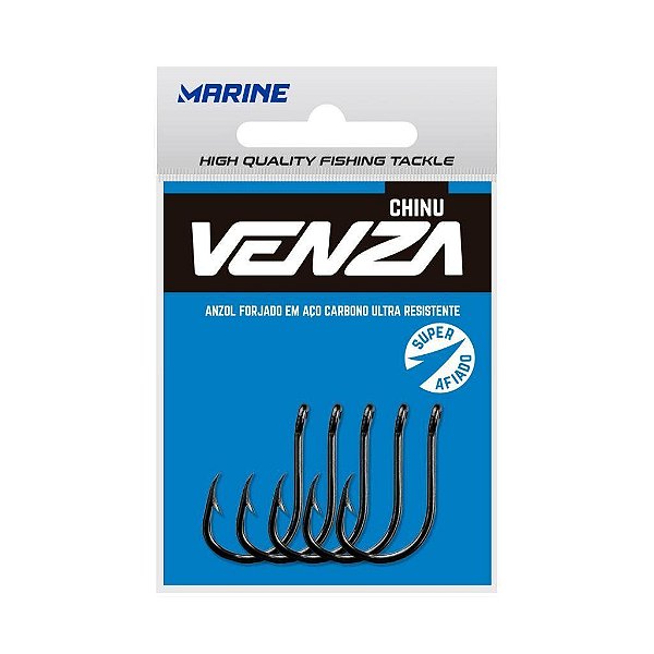 Anzol Marine Sports Venza Chinu (Cartela) Black Nickel