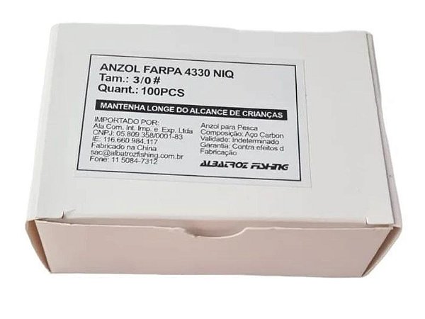 Caixa de Anzol Farpa 4330 3/0 Albatroz