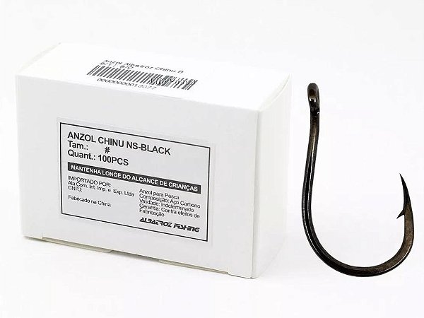 Anzol Albatroz Chinu Black Nº 09- Caixa C/ 100 Peças