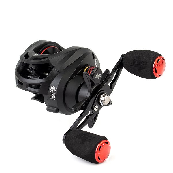 Carretilha M21 Pro Black Red Direita Drag 9Kg 6 Rol Albatroz