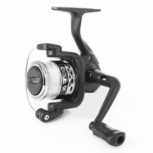 Molinete WP1000 Preto Drag 3Kg Com Linha Albatroz
