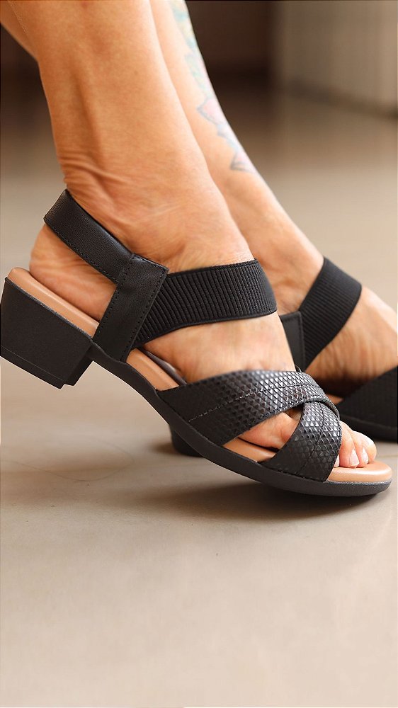 Sandália Feminina Usaflex PRETO