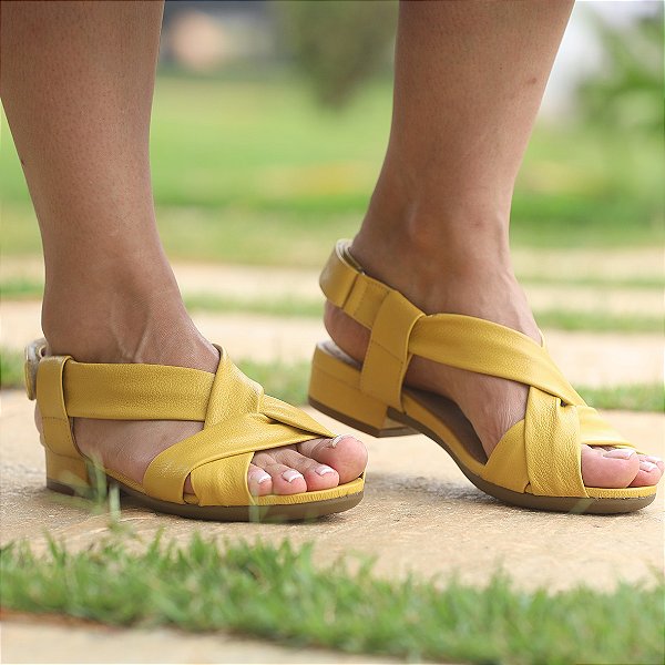 Sandália Feminina Opananken AMARELO